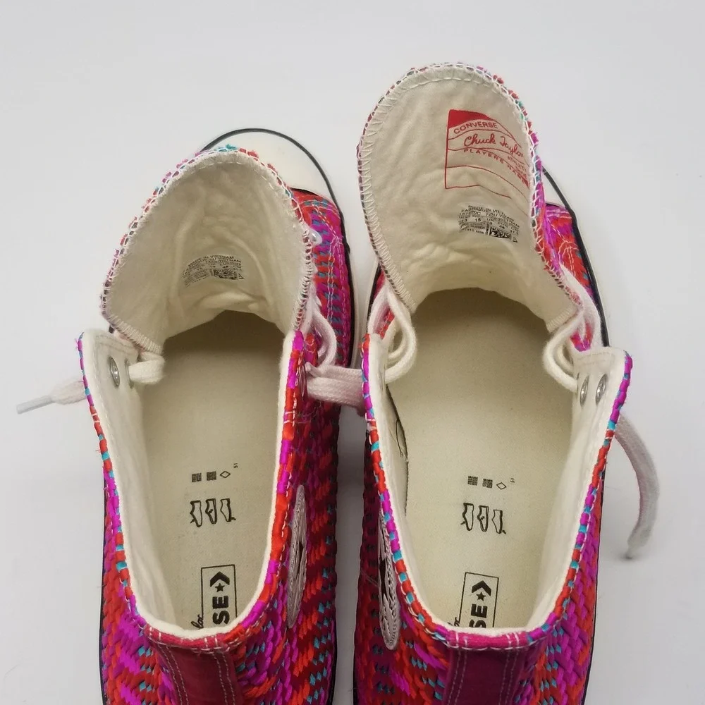 Converse Chuck 70 High Top Culture Weave Cherry Red/Pink Pop Size 13 167990c - Picture 2 of 16